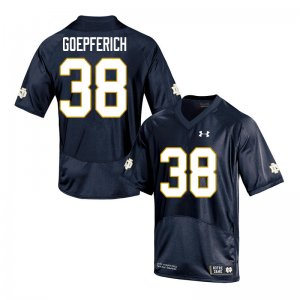 Notre Dame Fighting Irish Men's Dawson Goepferich #38 Navy Under Armour Authentic Stitched College NCAA Football Jersey HFS4499LX